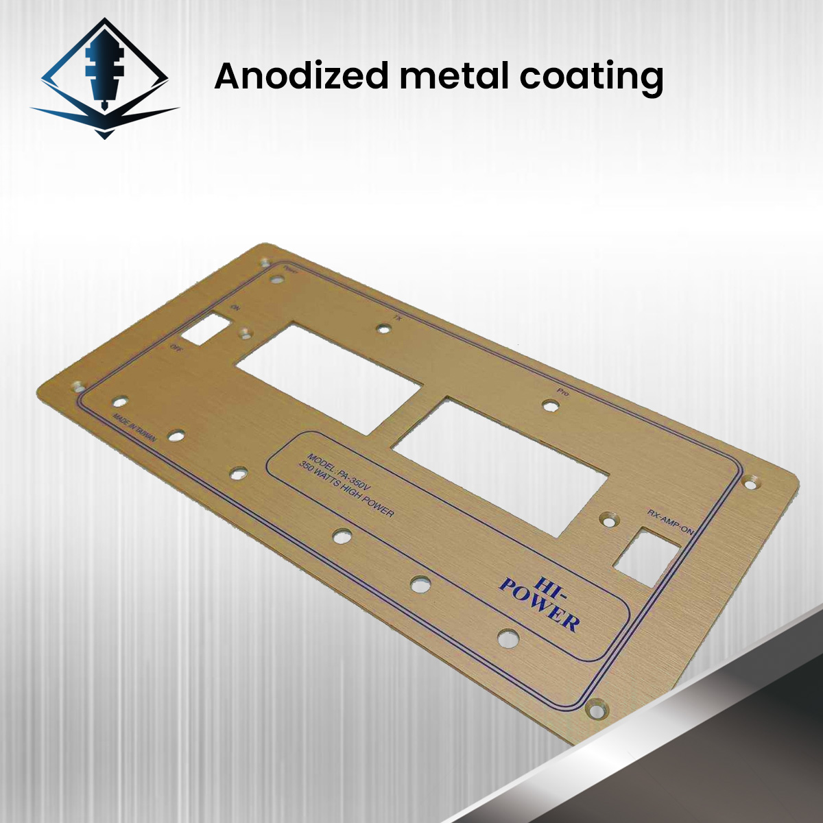 Anodized aluminum component surface